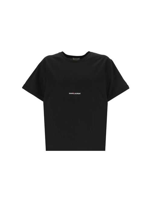 T-shirt a maniche corte boyfriend in jersey di cotone Saint Laurent | 460876YB2DQ1000